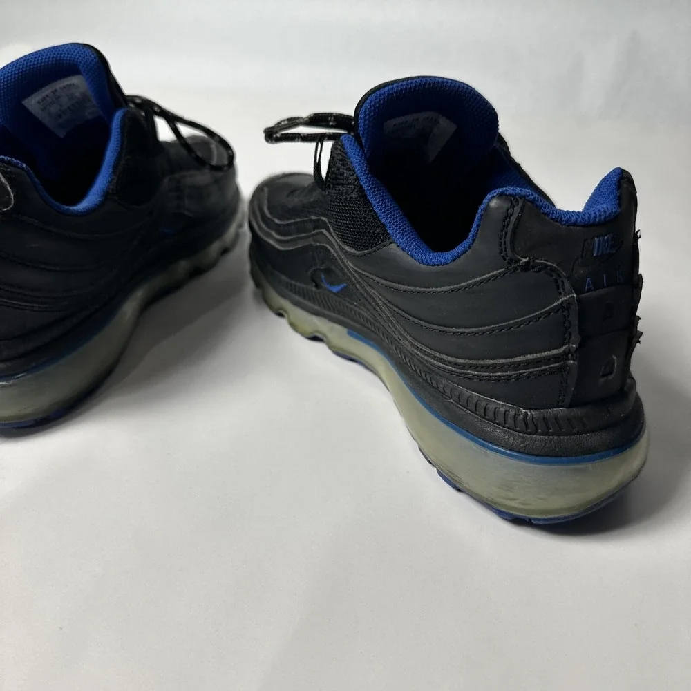 Nike Air Max 97 Triple Black And Blue Mens Size 9 2010 397252-041 Sneaker